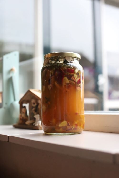 Zelfgemaakte fire cider